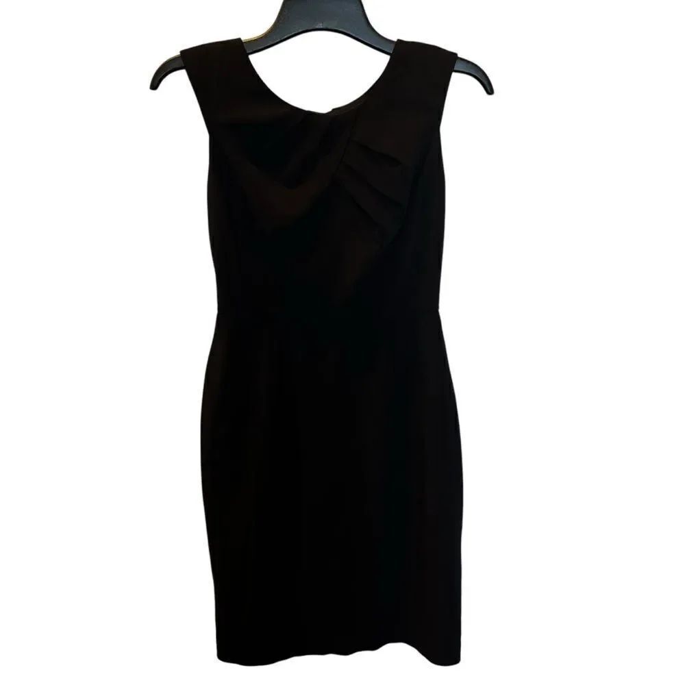 Adrianna Papell Women's Sleeveless Black Midi Dress size 8